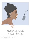 Cartoon: Aretha Franklin (small) by gungor tagged usa