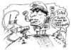Cartoon: Gaddafi im Stress (small) by JP tagged stresstest,panzerfaust,reaktorsicherheit,supergau,akw,gaddafi