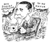 Cartoon: naturlicher feind des atoms (small) by JP tagged obama,alamos,calhoun,akw,atom,flut,waldbrand