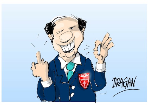 Cartoon: Silvio Berlusconi-compromiso (medium) by Dragan tagged silvio,berlusconi,italia,monza