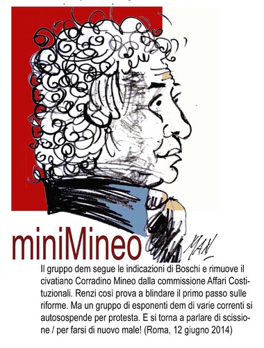 Cartoon: Corradino Mineo (medium) by Enzo Maneglia Man tagged maneglia,mineo,corradino,caricatura,man