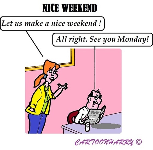 Cartoon: Goodbye (medium) by cartoonharry tagged goodbye,weekend,reletionship