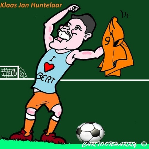 Cartoon: Klaas Jan Huntelaar (medium) by cartoonharry tagged klaasjanhuntelaar,holland,ek,voetbal,cartoon,toon,dutch,cartoonist,cartoonharry,toonpool