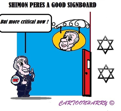 Cartoon: Pension Shimon Peres (medium) by cartoonharry tagged israel,peres,pension,critical