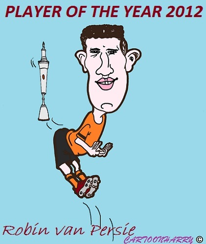 Cartoon: Robin van Persie (medium) by cartoonharry tagged pfa,ffa,robinvanpersie,robin,persie,england,soccer,football,arsenal,holland,caricature,cartoonist,cartoonharry,toonpool