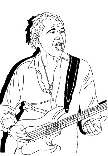 Cartoon: Eddie Turner (medium) by Pascal Kirchmair tagged guitarist,boy,devil,music,guitar,blues,turner,eddie,cuba,chikago,band,taylor,otis