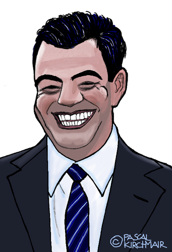 Cartoon: Jimmy Kimmel (medium) by Pascal Kirchmair tagged jimmy,kimmel,comedian,talkshow,moderator,cartoon,karikatur,caricature,abc,live,comedy,usa