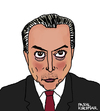 Cartoon: Michel Temer (small) by Pascal Kirchmair tagged michel temer caricature karikatur cartoon vignetta portrait brasilien staatsstreich impeachment brasil präsident presidente