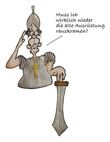 Cartoon: neue Zeiten? (medium) by Strassengalerie tagged is,irak,syrien,kreuzritter