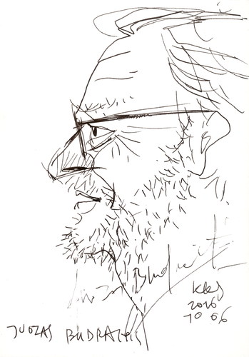Cartoon: Juozas Budraitis (medium) by Kestutis tagged sketch,kestutis,lithuania