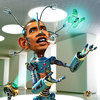 Cartoon: ObamaBot 2.0 (small) by RodneyPike tagged barack obama caricature illustration rwpike rodney pike