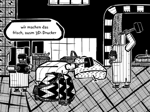Cartoon: kult (medium) by bob schroeder tagged is,isis,kultur,kunst,denkmal,museum,mossul,zerstoerung,antike,3d