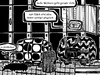 Cartoon: mikro (small) by bob schroeder tagged mikrowohnung,miete,mietpreise,wohnen,stadt,ballungsraum,billig,raum,digitalisierung
