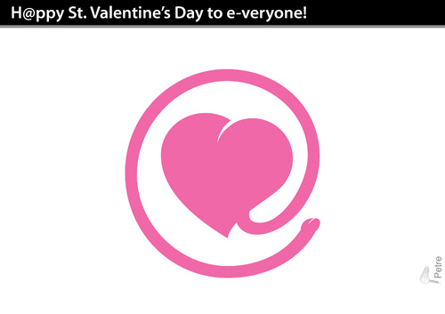 Cartoon: ST. VALENTINE DAY TO e-VERYONE (medium) by PETRE tagged love,romantic,lovers,valentine,saint