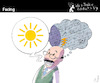 Cartoon: Facing (small) by PETRE tagged thoughts ideas speech expression
