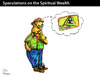 Cartoon: Spec. on the Spiritual Wealth (small) by PETRE tagged speculations,god