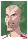 Cartoon: Zinedine Zidane (small) by PETRE tagged zidane,football,caricature