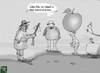 Cartoon: He knows the story (small) by Hezz tagged apple