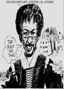 Cartoon: The plays the thing (small) by jjjerk tagged jjjerk,cartoon,shakespeare,england,globe,theatre,caricature,mustache,glasses