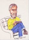 Cartoon: Tom (small) by jjjerk tagged yellow,tom,sketching,irish,ireland,blue