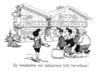 Cartoon: Halbpension (small) by Michael Becker tagged halbpension,urlaubsgruppe,haushälfte,reiseleitung,missverständnis