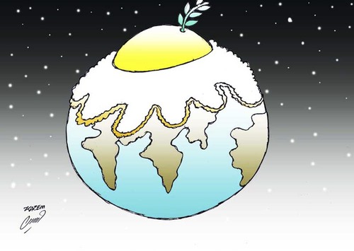 Cartoon: peace Scrambled (medium) by Hossein Kazem tagged peace,scrambled