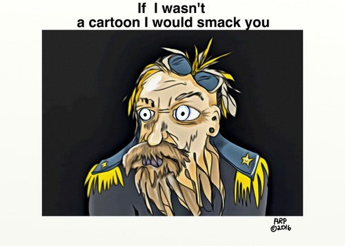 Cartoon: Captain A Slaping (medium) by tonyp tagged arp,president,slap,captain