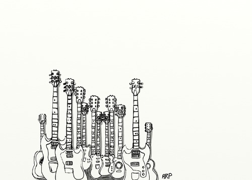 Cartoon: Guitars (medium) by tonyp tagged arp,guitars,music