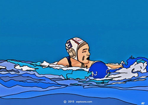 Cartoon: WATERPOLO USA (medium) by tonyp tagged arp,water,waterpolo,polo,arptoons