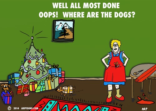 Cartoon: Wrapping presents (medium) by tonyp tagged arp,wrap,wrapping,presents,arptoons