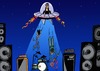 Cartoon: space sound man (small) by tonyp tagged arp space man music ship sound