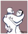 Cartoon: The hug (small) by Marcelo Rampazzo tagged the,hug,