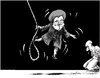 Cartoon: increased hanging in iran (small) by firuzkutal tagged iran,hanging,hand,islam,state,ahmadinejad,amnesty,rouhani