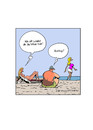 Cartoon: Bloß nichts Falsches sagen... (small) by Butschkow tagged strand beach beziehungen relationship peter butschkow cartoon woman couple hot girl sexy