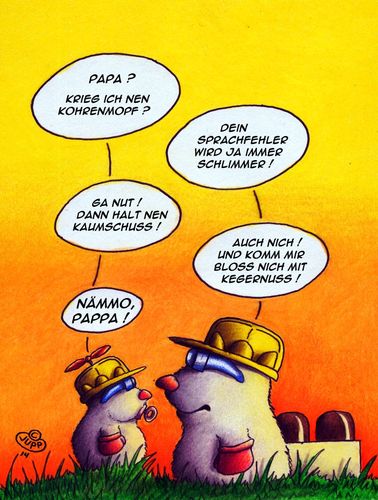 Cartoon: Maulwurf Mohrenköpfe (medium) by Jupp tagged maulwurf,mole,mohrenkopf,jupp,cartoon