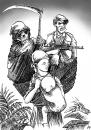 Cartoon: Congo (small) by Nizar tagged congo,cholera,force,militia,peacekeeper,un,troop,displace,violence,people,refugees
