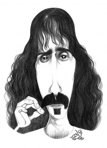 Cartoon: Frank Zappa by Tamer Youssef (medium) by tamer_youssef tagged frank,vincent,zappa,musician,guitar,guitarist,film,director,mothers,of,invention,1940,1993,usa,egypt,cartoon,caricature,illustration,pencil,art,artist,music,graphic,san,francisco,cairo,by,tamer,youssef,feco