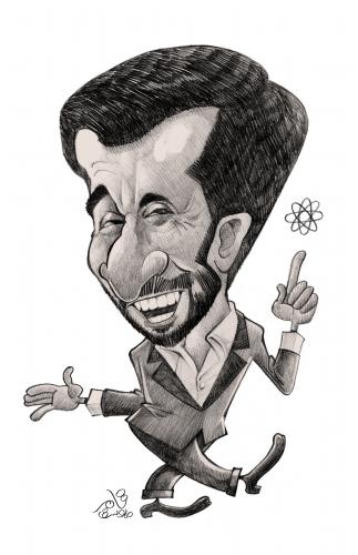 Cartoon: Mahmoud Ahmadinejad (medium) by tamer_youssef tagged mahmoud,ahmadinejad,iran,politics,religion,catoon,caricature,portrait,pencil,art,sketch,by,tamer,youssef,egypt
