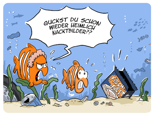 Cartoon: Nackte Fische (medium) by FEICKE tagged fisch,nackt,filet,gräte,porno,fisch,nackt,filet,gräte,porno