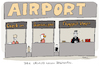 Cartoon: Fluggastklagen (small) by FEICKE tagged flughafen,urlaub,streik,klagen,gericht