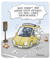 Cartoon: Links einschlagen (small) by FEICKE tagged auto,fahrschule,begriff,wortspiel,unfall,verkehr