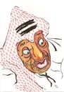 Cartoon: Arafat with Kuffiyeh (small) by Erwin Pischel tagged yassir,arafat,kuffiyeh,kopftuch,rebel,chic,hate,couture,modeaccessoire,subversives,statement,symbol,modetrend,hipster,accessoire,sting,ricky,martin,ronaldo,pischel