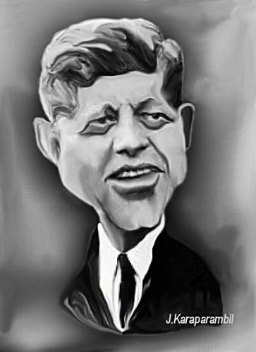 Cartoon: JFK (medium) by jkaraparambil tagged jfk,john,kennedy,us,president,jkaraparambil,edmon,ton,caricaturist,joseph,karaparambil,alberta,millwooods,thrissur,trichur,kerala,artist,indian,fine