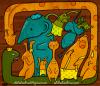 Cartoon: animals (small) by shihohoshino tagged animal,pig,elephant,rabbit,snake,cat,rat,giraffe,photoshop,texture