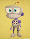 Cartoon: A random Robot (small) by kellerac tagged kellerac maria keller cartoon caricatyra robot mechanical cute chibi