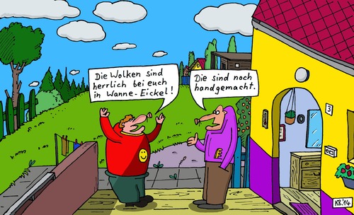 Cartoon: herrlich (medium) by Leichnam tagged herrlich,wolken,wanne,eickel,handgemacht,abgelegener,ort