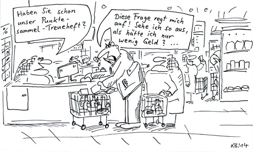 Cartoon: Kasse (medium) by Leichnam tagged belohnung,bonus,treueheft,punkte,kasse,supermarkt