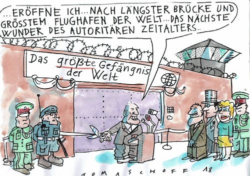 Cartoon: autoritär (medium) by Jan Tomaschoff tagged diktatur,autorität,demokratie,diktatur,autorität,demokratie