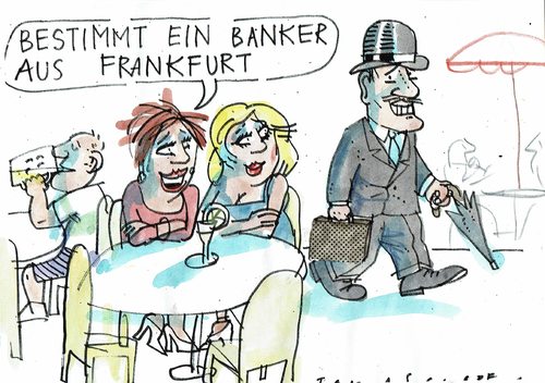 Cartoon: Banker (medium) by Jan Tomaschoff tagged brexit,london,frankfurt,brexit,london,frankfurt