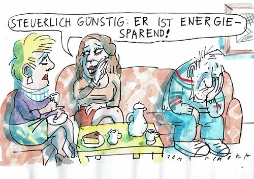 Cartoon: energiesparend (medium) by Jan Tomaschoff tagged frust,burnout,energie,frust,burnout,energie